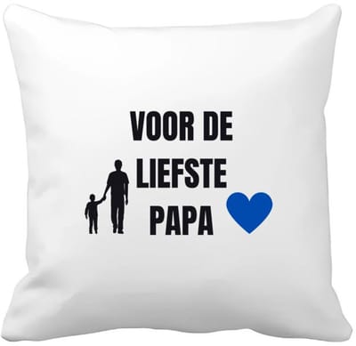 Akyol - voor de liefste papa Kussen hoes - Papa - cadeau papa - cadeau - verjaardag papa - vaderdag - beste papa - 40 bij 40 cm