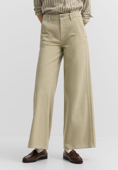 Bugatti Damen Jeans met hoge taille, katoen en lyocell