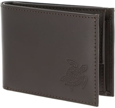 oxmox Leren portemonnee Leather RFID Protect Pocketbörse Turtle 2.0 Embossed Brown donkerbruin