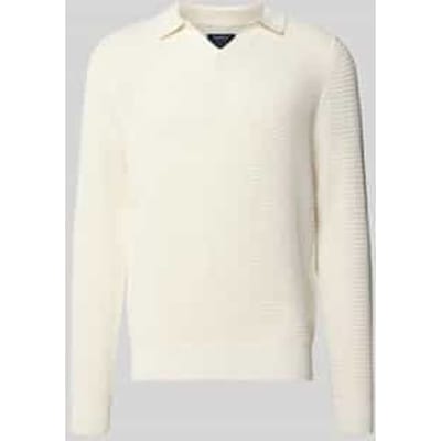 Gebreide pullover met ribboorden