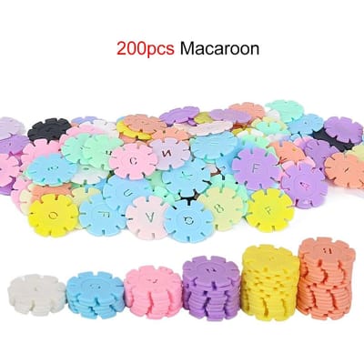 60~200 stuks Sneeuwvlok Bouwstenen Speelgoed Kinderen DIY Constructie Kleuterschool Spel Montage Educatief Speelgoed voor Kinderen Cadeau TMZ