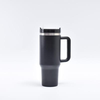 Tasse de voiture Paille Acier Inoxydable Tasse Thermos Poignée Tasse Ice Bully 40oz