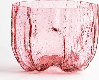 Kosta Boda - Crackle - Vaas - Roze