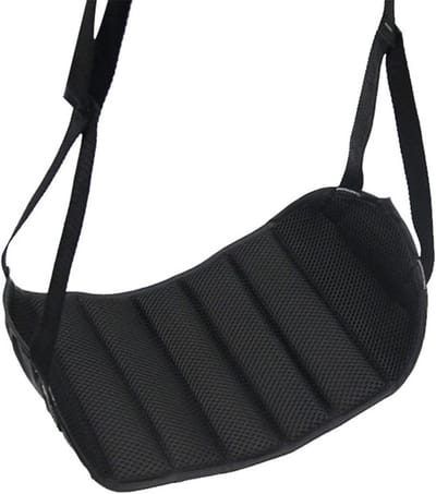 Voetensteun Hangmat - Reis Accessoire - Ontspanning Onderweg - Verstelbare Lengte - 43 x 221 cm - Zwart