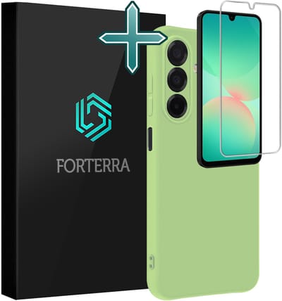 Hoesje Met Screenprotector - Geschikt voor Samsung Galaxy A26 - Sterk & Shockproof - Telefoon Hoes - Back Cover - Siliconen Case - Groen