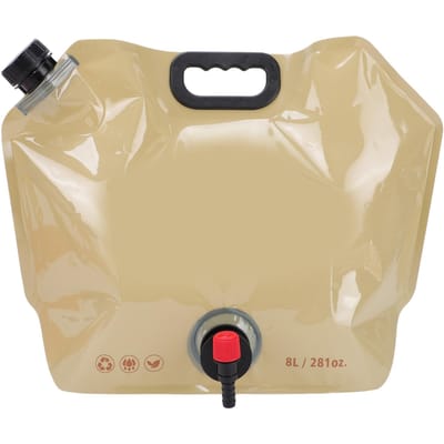 Contenant d'eau de camping PE 8L Sac à eau pliable portable Contenant de stockage avec robinet pour randonnée Équitation Sport de plein air