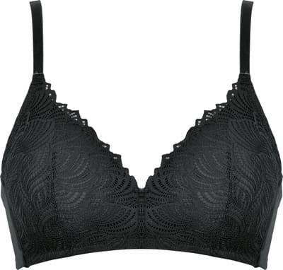 Naturana - Soft bh met kant - 5674 - Zwart - 95D