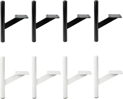 4x Zwarte Metalen Meubelpoten 15 cm voor Bank, Bed of Dressoir