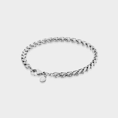 Wheat Armband 5 mm - Zilveren Schakelarmband - 21 cm lang - Armband Heren - Olympus Jewelry