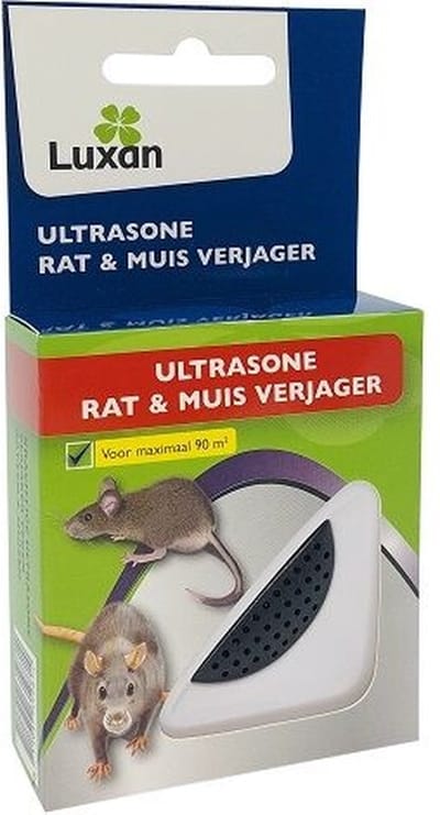 Luxan Ultrasone Muizen en Ratten Verjager 90m² - werkt tegen muizen en ratten - muizen verjagen - ratten verjagen - ultrasone ongedierteverjager