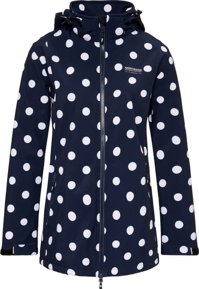 Nordberg Polka Dots Softshell Outdoorjas - Dames - Navy - Maat S