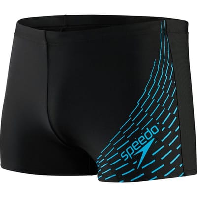 Speedo Maat XS  Medley Logo Aquashort Heren - Zwart / Blauw - maat 3