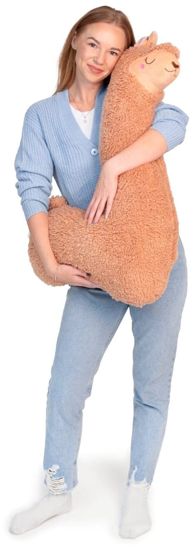 Lama Knuffeldier 90 cm - Grote Pluche Knuffel - Zacht Fantasiedier Speelgoed - Knuffel voor Kinderen en Volwassenen - Cadeau Knuffeldier
