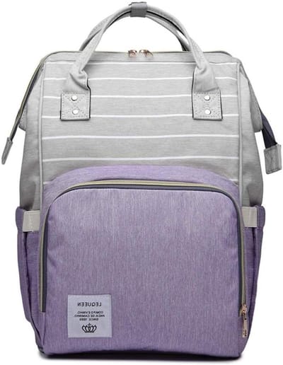 Zwangerschaps Luiertas - Babytas Verplegingstas - Babyverzorging Onderweg - Smart Organizer Systeem - 40 x 27 x 21 cm - Paars