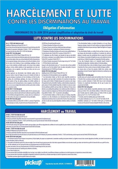 Pickup affichage Harcelement et Lutte - 33x23 cm