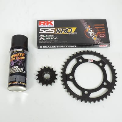kettingset france uitrusting voor motor honda 600 hornet 2002 tot 2006 15x42 steek 525 / pc36 nieuw