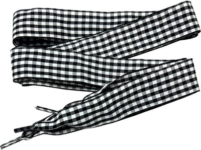 Dailygoods- Schoenveters 120 cm - Platte Veters - Ruitpatroon - Universeel Inzetbaar - Voor Sneakers/Sportschoenen - 2,5 cm Breed - Schoenbanden