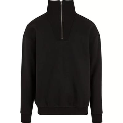 Urban Classics - Cut&Sew Troyer Sweater/trui - S - Zwart