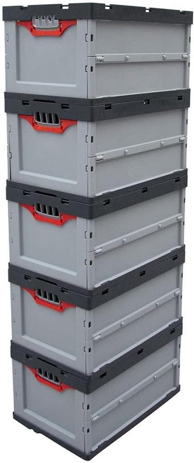 5x Vouwdoos 60x40x27 cm - Ruimtebesparend en Stabiel voor Opslag en Transport