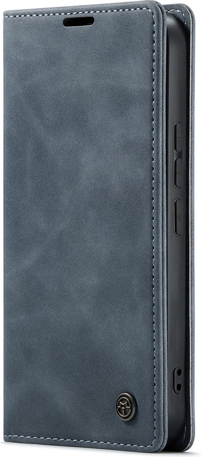 CaseMania Bookcase hoesje geschikt voor Samsung Galaxy S23 FE - Effen Grijs - Kunstleer