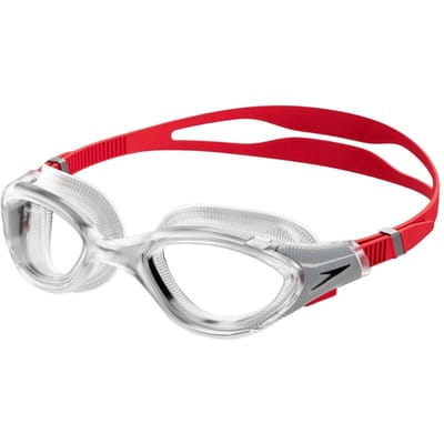 Speedo Uniseks Volwassene 2.0 Biofuse zwembril (Duidelijk/Rood)