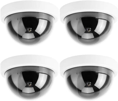 Dome Camera Set - Dummy Camera - Beveiliging Verhoging - Met Knipperende LED - 4 Stuks - Wit