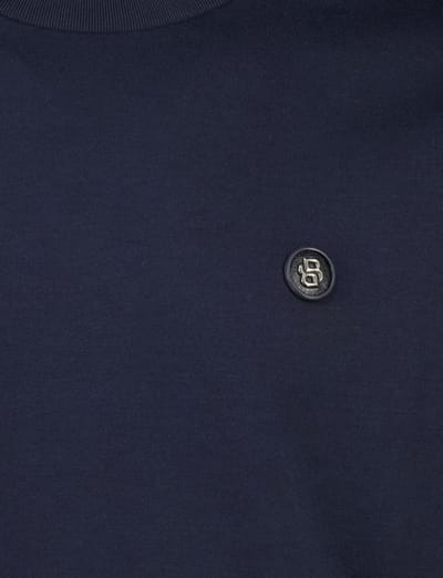 BOSS Black trui donkerblauw ronde hals