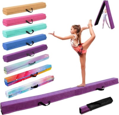 Thuys - Turnbalk voor Thuis Paars - Opvouwbaar en Draagbaar - Antislip - voor Kinderen en Volwassenen - Gymnastiektraining