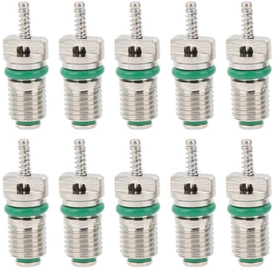 Dailygoods- Airconditioning Ventiel Hoge Drukbestendig - 10 Stuks - R134A Koelmiddel - Slijtvast ABS - Duurzaam - Eenvoudige Installatie - Ventielkern