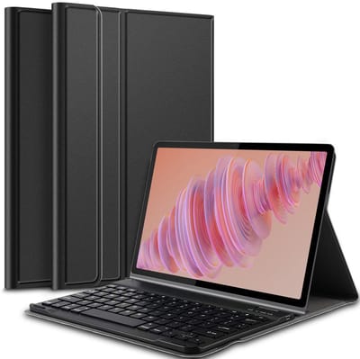 Hoes met toetsenbord geschikt voor Lenovo Tab Plus 11.5 inch 2024 - Keyboard Book Case Cover Hoesje Zwart