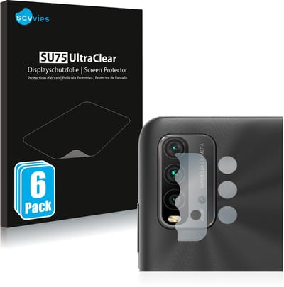 Savvies - Screenprotector voor Xiaomi Redmi 9T (ALLEEN Camera Lens) - Folie Beschermfolie transparant 6 Stuks