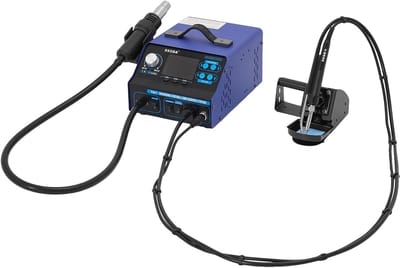 Hetelucht Soldeerstation - Desoldeer Apparaat - Elektronica Reparatie - Temperatuur Regeling LCD - 25 x 19 x 13 cm