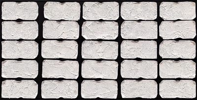 Ter Halle - Schilderij - Wanddecoratie - 3D Art - Witte Vlakjes Op Een Zwarte Achtergrond - 143x73cm