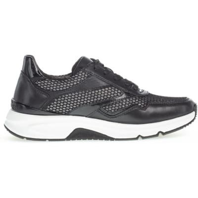 Gabor rollingsoft sensitive 96.896.57 - dames rollende wandelsneaker - Zwart - maat 42.5 (EU) 8.5 (UK)