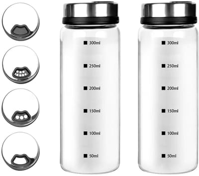Dailygoods - 2 stuks kruidenpotjes van glas met draaibare deksels - Ideaal voor kruiden en specerijen