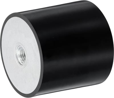 Rubberen Trillingdempers - Motorsteunen Demper - Machine Stabiliseren - Vlakke Basis - 60 x 60 mm - Zwart