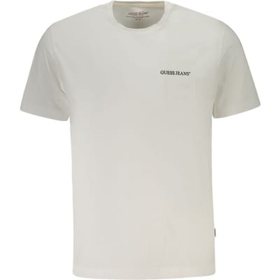 Guess Jeans Bianco Katoenen Heren T-Shirt