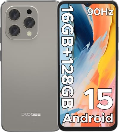 DOOGEE N55 - Smartphone - 16 GB RAM + 128 GB ROM（2TB/TF） - 6.56 inch + 90Hz IPS - 4G Dual SIM - 5150mAh - Android 16 - 5G WiFi - Face ID - GPS - Widevine L1 - Natuurlijk