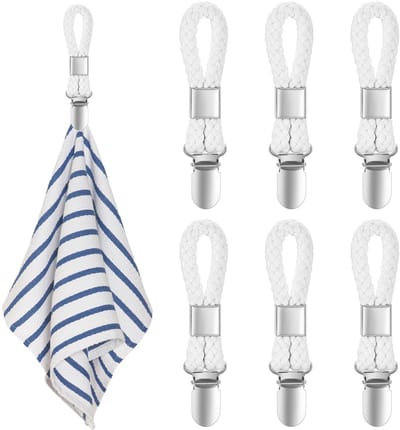 Dailygoods- Handdoekclips 6 Stuks - Handdoek Klemmen - Handdoek Houders - Keukenhanddoek Klemmen - Clips voor Badhanddoeken - Hoogwaardig Materiaal - Handdoekhangers