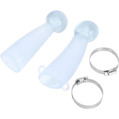 Siliconen Kalf Rund Stier Koe Hoorn Anti-gevecht Beschermhoes Beschermer Boerderij Accessoire white