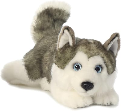 Pluche Husky Knuffel - Hond Knuffel Dier - Spelen en Knuffelen - Zijdezacht Pluche Realistisch - 28 cm
