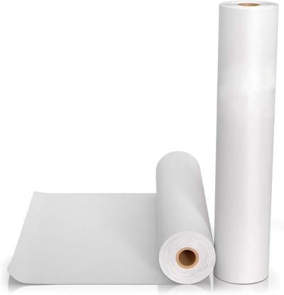 2x Wit Tekenpapier Rol - 44cm x 25m - Schildersrol voor Kinderen en Tekenen