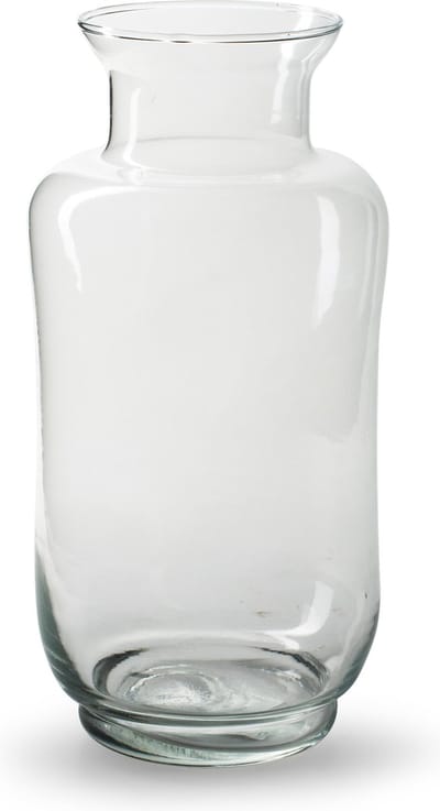 Jodeco Bloemenvaas Ella - helder transparant - glas - 13 x 26 cm - fles vaas