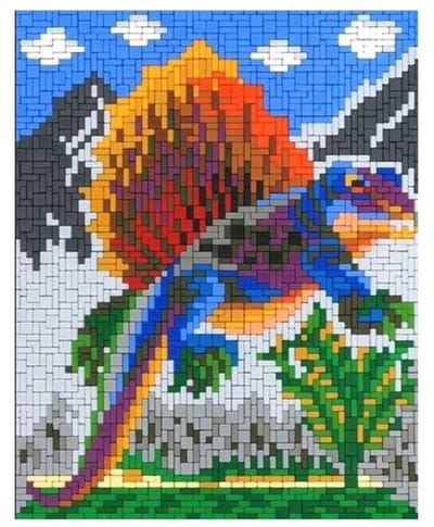 Stickit dinosaurus Dimetrodons. ca. 2800 stukjes