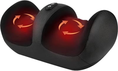 JCP® Voetmassageapparaat - Massageroller - Compact, voor Pijnverlichting en Betere Bloedsomloop - Zwart - 14cm x 18cm x 33cm