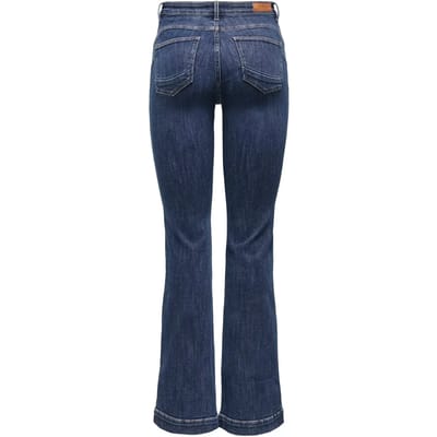 Only blauwe dames jeans   Regular waist   Flared fit   5-Pocket zakken   Knoop- en ritssluiting   Duurzaam   Regular waist Blauw M/32