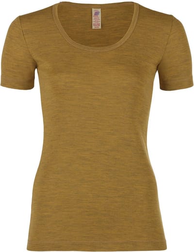 Engel Natur Dames T-shirt Bio Merino Wol IVN-BEST Safraan 34/36s