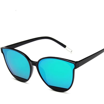 Lunettes de Soleil Miroir Métal Vintage UV400 pour Femmes Classique Vintage Lunettes de Cyclisme Féminin Feminino Oculos De Sol MULTI