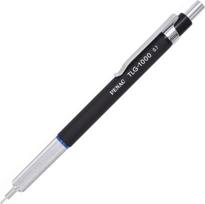 Penac - TLG-1000 - Vulpotlood - 0.7 mm - Zwart - Extra Grip