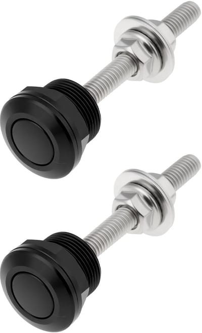 SPHProducts - Motorfiets Zijhoes - Drukknop Quick Release - 22 mm - Zwart - Bescherming tegen Weer - Ideaal voor Simson S50/S51 - Geschikt voor Motorfi...